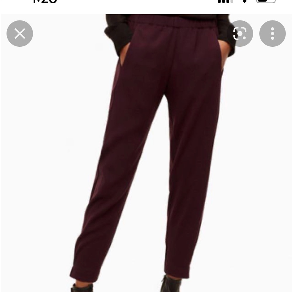 Aritzia Babaton dexter pants xs eggplant purple